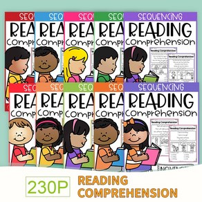 Sequencing Reading Comprehension 유치원과 1학년 읽기 이해력 워크시트 영어를 배우다 책 읽기 지문의 워크북 아이들 영어책