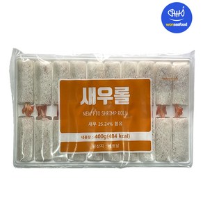 쌀피 새우롤 400g 그물망 새우네트 짜조 스프링롤 딤섬 튀김 춘권, 1개