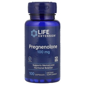 라이프익스텐션 프레그네놀론 Pegnenolone 코르티솔 100mg 100캡슐, 1개, 100정