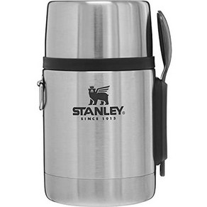 일본직발송 4. STANLEY(스탠리) 진공죽통 0.53L 실버그레이 보온 보냉 도시락 런치 수프 아웃도어 보증 (, One Size_신실버그레이, 1개