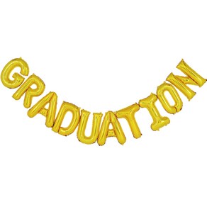 메리팡 GRADUATION 졸업 알파벳세트 그래드 글자풍선, 골드