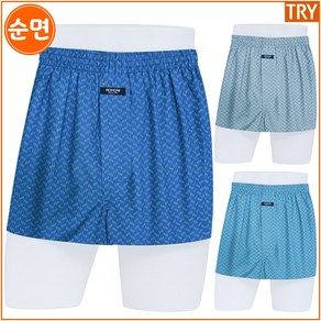 트라이 남자 순면 사각 트렁크 팬티 3매입 B0MJ