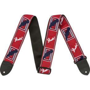 FENDER 펜더 정품 MONOGRAM 모노그램 스트랩 STRAP, RED/WHT/BLUE, 1개