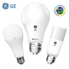 GE 삼파장 LED 전구 스틱 램프 4.5W 7W 9W 10W 12W 13W 15W 16W E26전구, 1개, A09_전구 HD LED EL 9W, 전구색(노란빛)