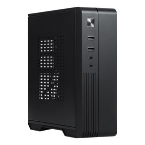 SODIAL MX02 미니 ITX 컴퓨터 케이스 HTPC 호스트 섀시 USB2.0 ITX 인클로저 사무용 산업용 제어 섀시, 하나, 검은 색, 1개