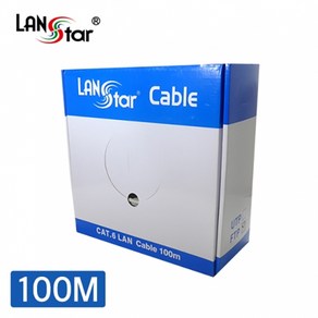 LANsta CAT.6 FTP 랜케이블 100m/LS-6FTP-100MG/단선/기가비트/제작형 랜선/250MHz/LAN 제작 케이블/랜선/인터넷 케이블/24AWG/8coe/알루, 1개