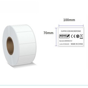 바코드 감열라벨지 스티커 개별포장 롤라벨 100mmx70mmx700매 1롤