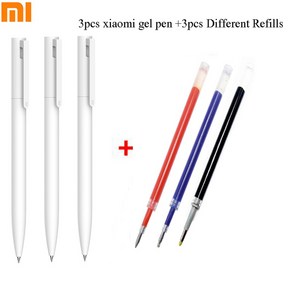 표준 리필 심 Xiaomi-Mijia Mijia MI 펜 9.5mm 서명 펜 PREMEC 스위스 리필 미쿠니 일본 잉크 검정 파랑 볼펜, [31] 3Pen With 3colo Ink