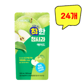 동서웰빙 착한 청사과에이드 파우치음료, 24개, 320ml