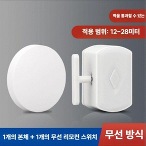 스위치 불끄기 무타공 자동 제어 원격 조명, B.화이트-리모컨+본체, 1개