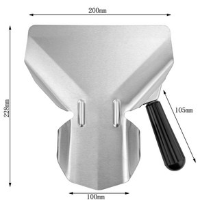 감자튀김 스쿱 담는 도구 프라이 바구니 담기 포장 더블 핸들 플라스틱 더블 핸들 플라스틱 더블 핸들 플라스틱 1개, 오른쪽 핸들 스테인리스 스틸, 오른쪽 핸들 스테인리스 스틸 * 1개