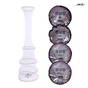 KD조구 와이어 경심망 민물낚시 살림망 붕어살림망, 4단