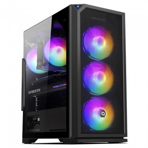 EDDY A1 RGB MESH 강화유리 컴퓨터 PC 케이스 (블랙), 1개