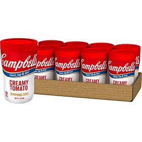 Campbell's Soup on the Go Ceamy Tomato Soup 11.1 Campbell's Soup on the Go 크리미 토마토 수프 11.1 oz. 컵(, 314g, 8개