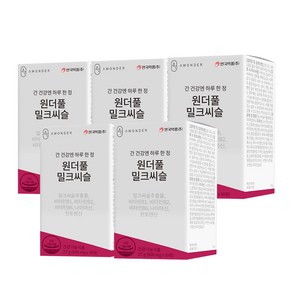 안국약품 원더풀 밀크씨슬 간 건강 실리마린 1개월분 30캡슐 5박스, 30정