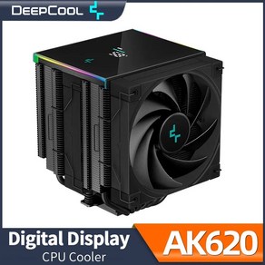 DeepCool 인텔 LGA2066 용 CPU 에어 쿨러 AK620 디지털 디스플레이 6 히트 파이프 트윈 타워 라디에이터 2011-v3 1700 1200 115X AM5 A, 1.AK620-DIGITAL - As Show-Blac