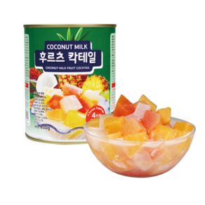 정진푸드 먹태시대 코코넛 밀크 후르츠 칵테일, 1개, 850g