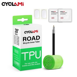 [Cyclami]사이클라미 TPU 30g 초경량 자전거 튜브 700x23-32c 프레스타 65mm, 1개, 65cm