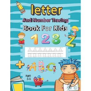 (영문도서) Letter and Number Tracing Book for Kids Ages 3-5: Writing Books for Kids Preschool Writing Wo... Paperback