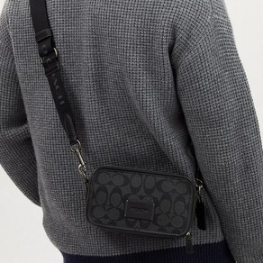 COACH Wyatt Crossbody In Signature Canvas CM109 Gunmetal/Charcoal/Black