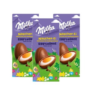 Milka Nasche Ei 밀카 스위트 에그 초콜릿 124g 3팩, 3개