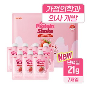 얌비티 얌프로틴 한끼 식사대용 저당 단백질 쉐이크 딸기맛 7개입, 1개, 7회분
