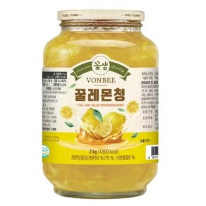 코스트코 국내산 벌꿀로 만든 꽃샘 VONBEE 본비 꿀레몬청 2kg + 사은품(실내화) 증정, 1개, 1개입