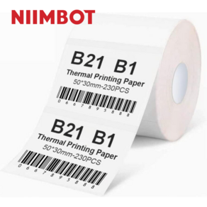 Niimbot B21 라벨프린터 라벨지, 사각화이트 50x30, 1개