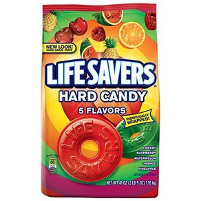 Life Savers Five Flavors Hard Candy Bag 41 Ounce (Pack of 2) Life Savers 다섯 가지 맛 하드 캔디 백 41온스(2개 팩