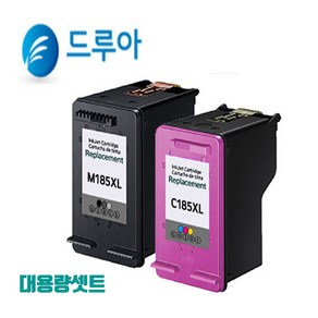 정품2배용량 삼성 INK-M185 INK-C185 XL SL-J1680 SL-J1780W 재생잉크셋트, 1개