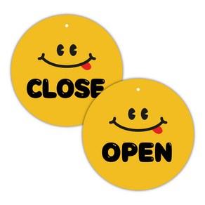 애드몬스터즈 스마일 매장 오픈 클로즈 안내판 OPEN CLOSE 아크릴 표지판 문패 팻말, 혼합색상