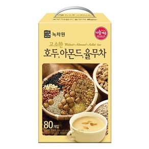 녹차원 카페 업소용 곡물차 자판기 용 음료 코스트코 율무차 호두아몬드 80T, 18g, 1개, 80개