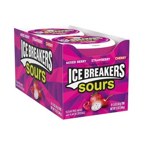 ICE BREAKERS Sous 다양한 과일 맛 무설탕 민트 틴 42.5g(1.5온스), 1.5 Ounce (Pack of 8)_Sous 믹스, 42g, 8개