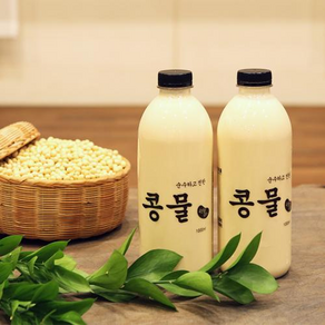 맷돌로 갈아만든 순진식품 콩물 1000ml X 3병 (국산콩 사용 국산 콩국수콩국물), 3개, 900ml