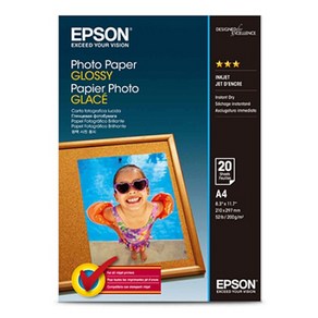 EPSON EPSON A4 광택 포토용지 사진 인화용지 200g 20매, 단품, 단품, 상세페이지 참조