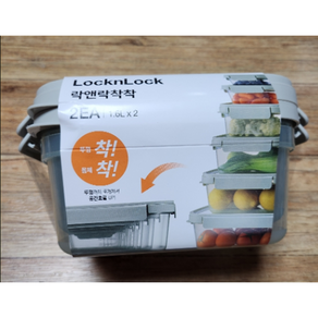 락앤락 착착 밀폐용기 1.6L, 1세트, 0                   .1.6L x 2개