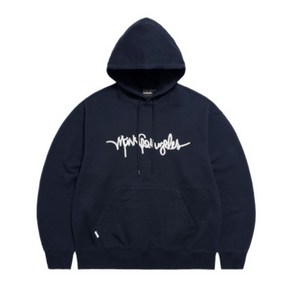 테온셀 마크곤잘레스 ZIGZAG EMB WAVE SIGN LOGO SWEAT HOODIE - NAVY