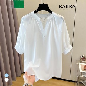 KARRA (77까지)싱글원버튼셔링블라우스_A4M1208