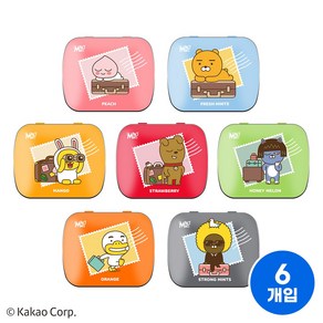 임팩트 카카오프렌즈 민트 무설탕 캔디 6개입 1개 독일산 직수입 제이지(스트롱 민트), 15g, 6개