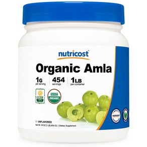 Oganic Amla [1 LB] [Unflavoed] 암라 파우더 무맛 오가닉 1lb 1병, 1개, 단품, 454g