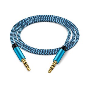 ANNIBER 3.5mm AUX 스테레오 오디오 케이블, 1.5m, 1개, 블루