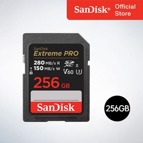 샌디스크코리아 공식인증정품 Extreme Pro 익스트림 프로 SDXC UHS-2 SD메모리카드 UHS-II V60 SDXEP 256GB