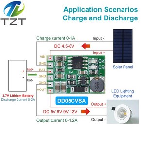 DC 컨버터 부스트 모듈 DIY UPS 모바일 전원 파워 서플라이 18650 리튬 배터리용 3.7V 4.2V 충전기 및 5V, 03 9V, 1개