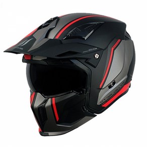 MT 헬멧 STREETFIGHTER SV TWIN MATT BLACK RED