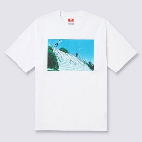 VANS 반스 스케이트 로울리 립슬라이드 핸드레일 25TH 티셔츠 VN000QG9WHT 남여공용 반팔티