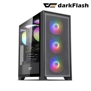 다크플래시 dakFlash DRX70 MESH RGB 강화유리 PC케이스 (블랙), 1개