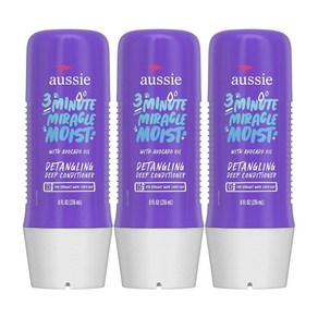 Aussie 오지 3분의 기적 미라클 컨디셔닝 트리트먼트 256ml x 3 수분 공급, 3개