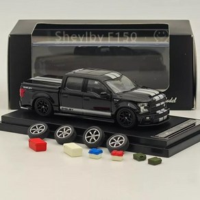 Funny Model 1:64 포드 쉘비 F150 로우라이드 버전 - 블랙 (악세서리 포함)