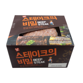 [횡성축협한우] 횡성한우 스테이크의비밀 650gx5, 650g, 5개