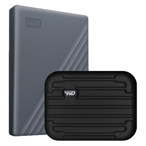 WD My Passpot Woks with USB C 휴대용 외장하드, 그레이, 2TB